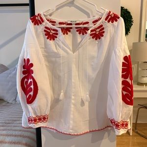 Madewell Embroidered Blanca Top